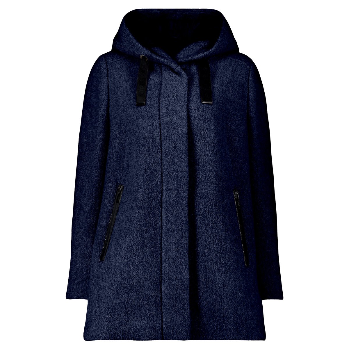 Veste en laine à capuche moonlight blue melange, GIL BRET
