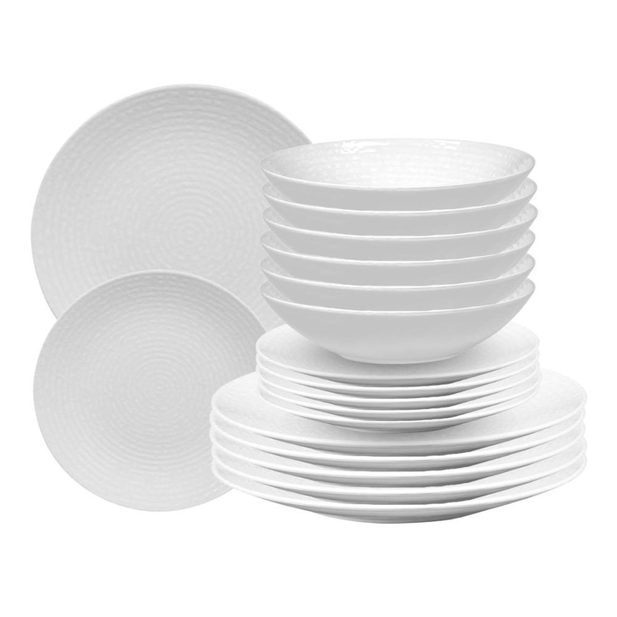 Service d'assiettes 18 pièces Ayra - AYRA blanc, TABLE PASSION