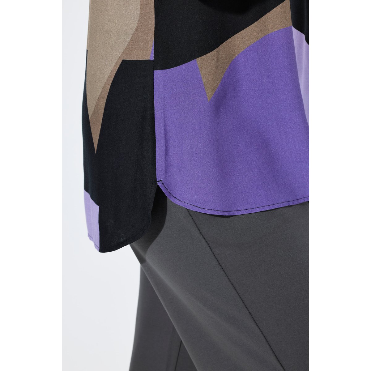 Chemisier long motif lettres violet, ULLA POPKEN