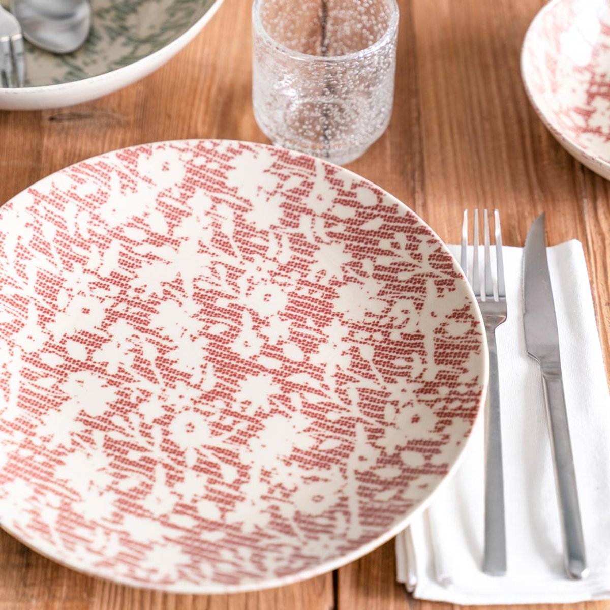 Assiette plate Léa   27 cm (lot de 6) rouge, TABLE PASSION