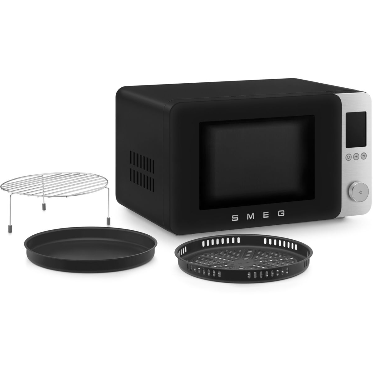 Micro-ondes combiné pose libre MOC02 noir mat, SMEG