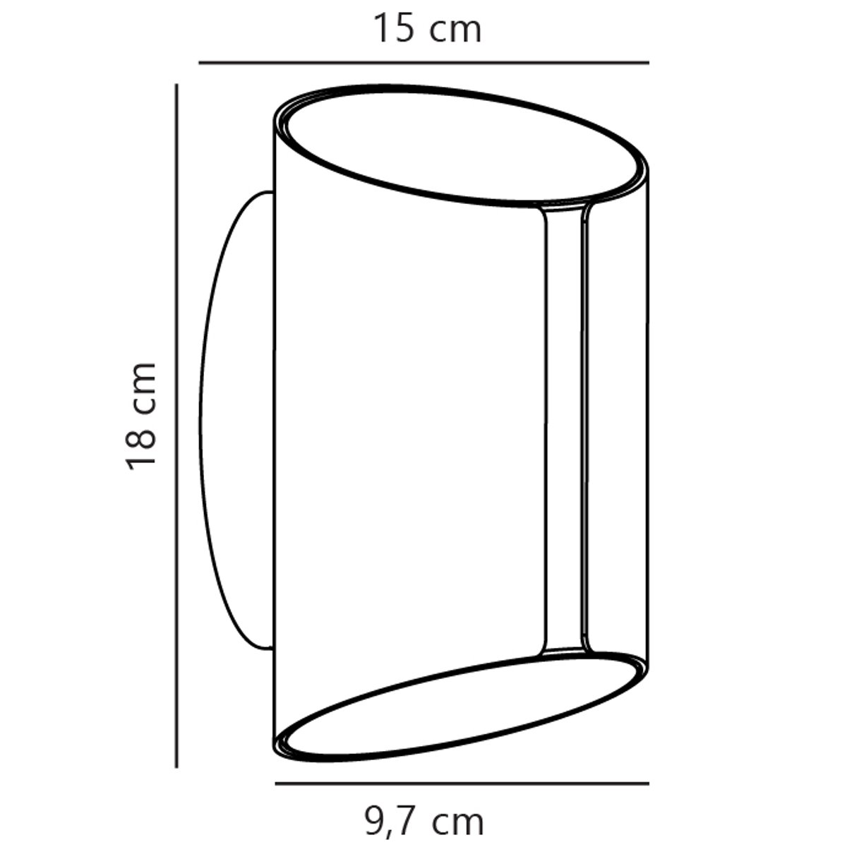 Applique murale extérieure ronde en aluminium, GRIP SMART blanc, NORDLUX