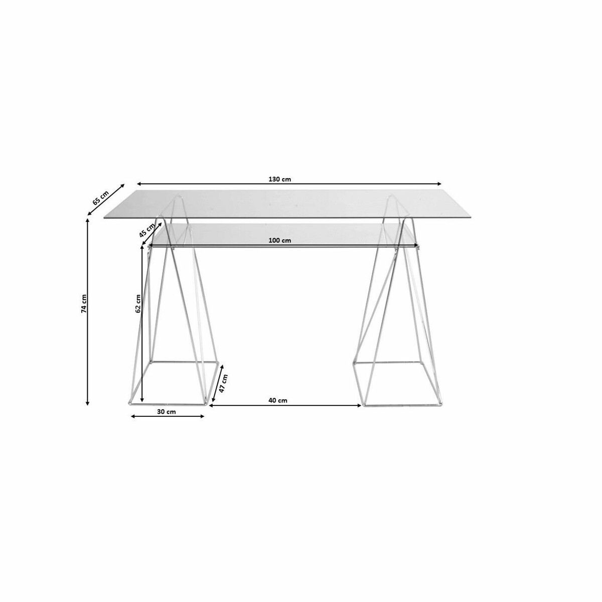 Table Polar Brass Matt 8mm Tempered Glass gold-coloured, KARE DESIGN