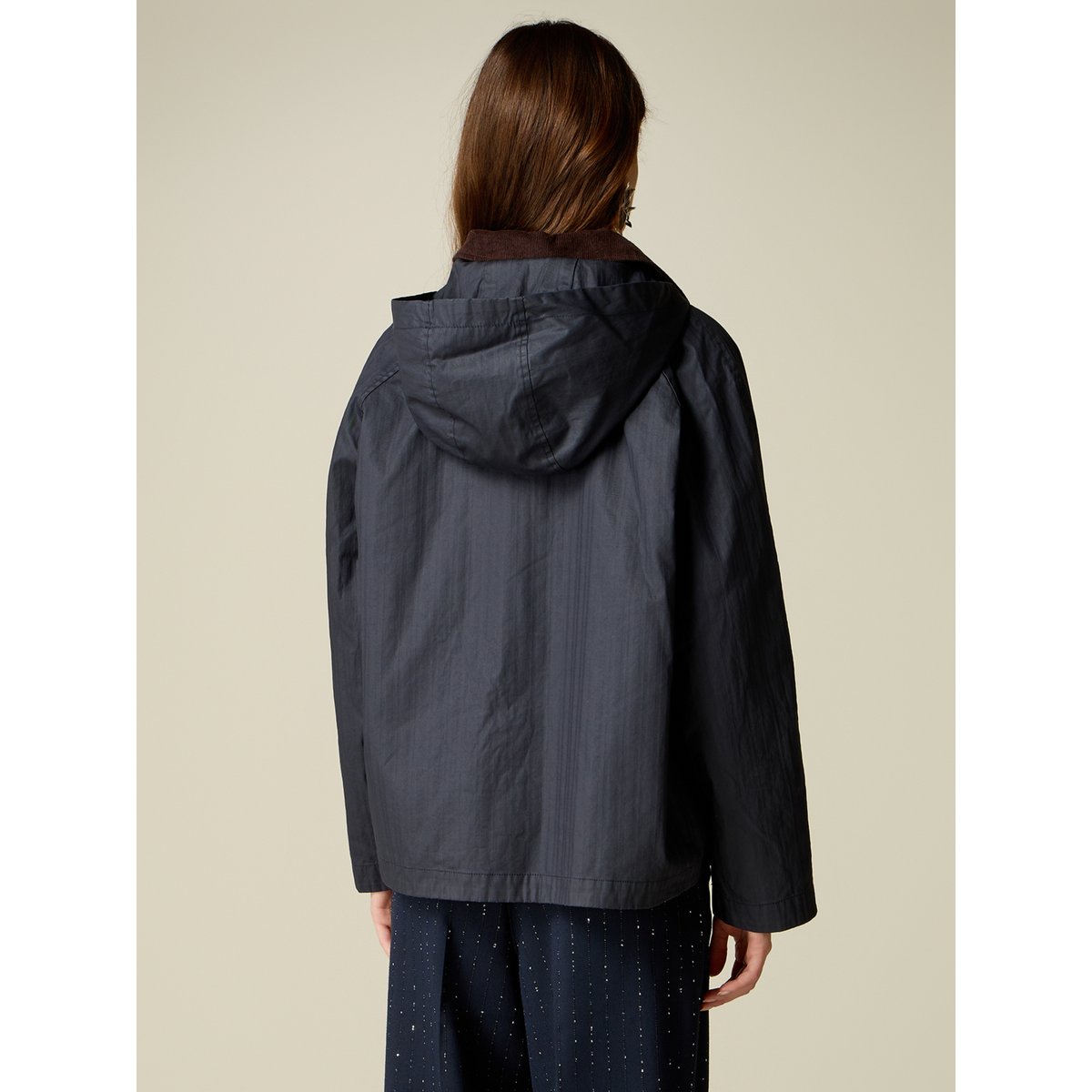 Trench court avec doublure amovible bleu, OLTRE