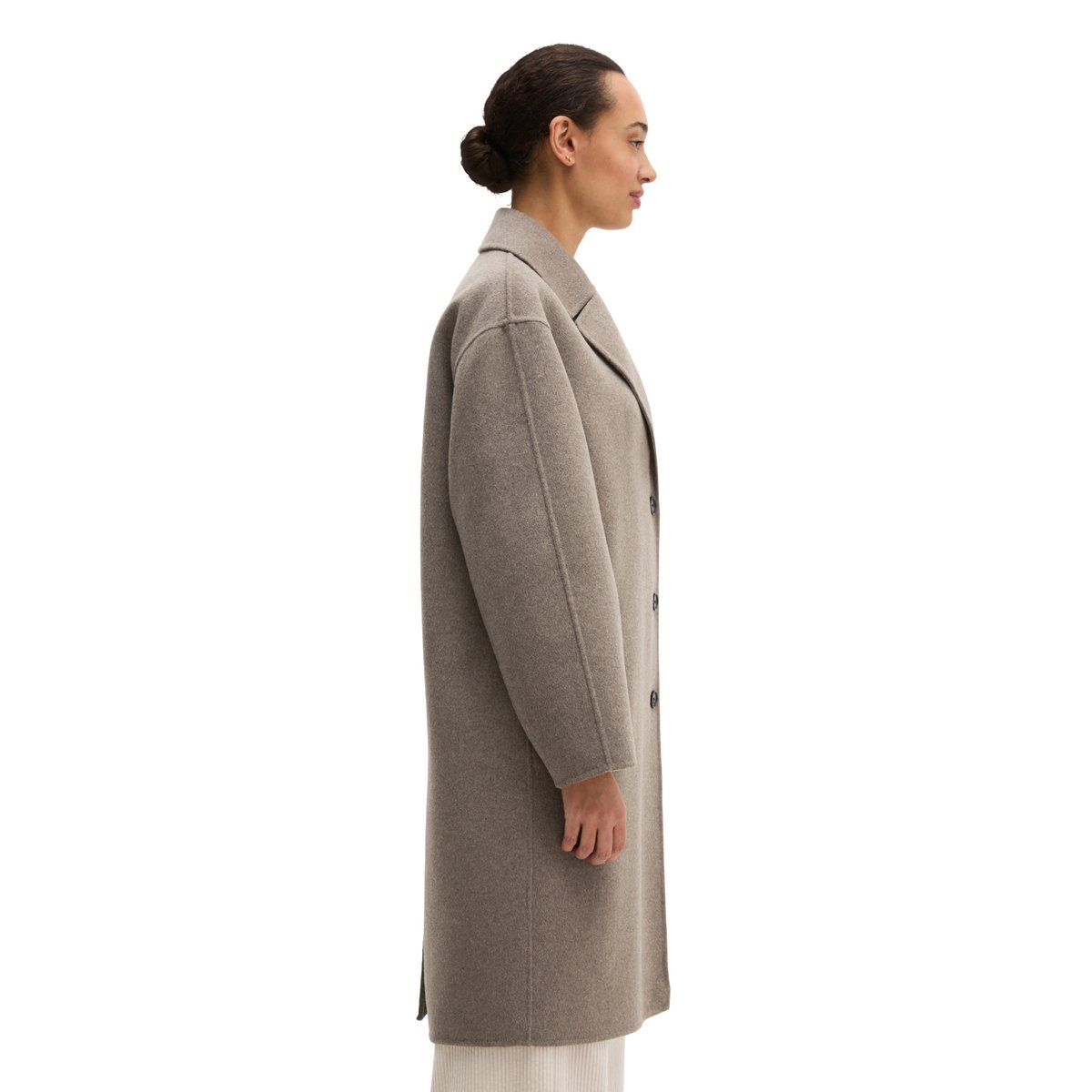 Manteau en laine relaxed en double face mélangée de haute qualité beige, MARC O'POLO