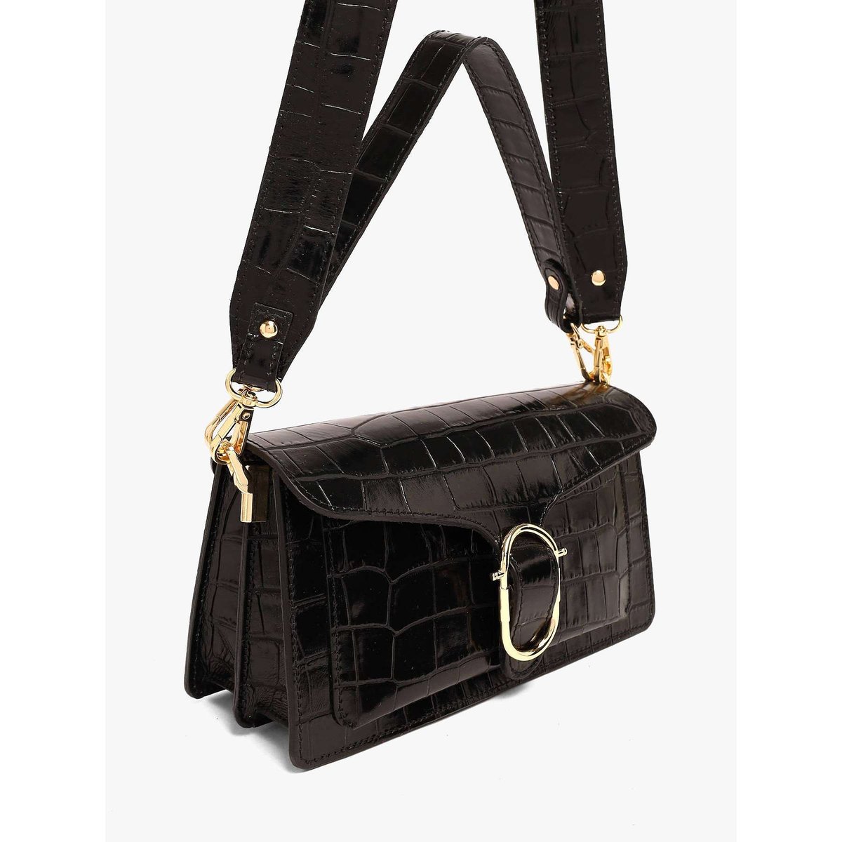 Sac bandoulière Cocco balo cuir nero, MILANO
