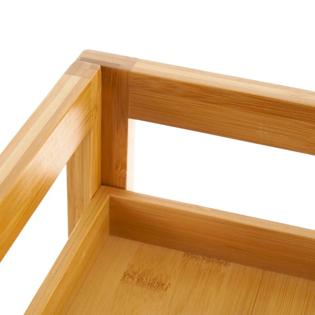 Étagère d'angle pour WC ou salle de bain en bambou 23x23x77cm bois, WADIGA