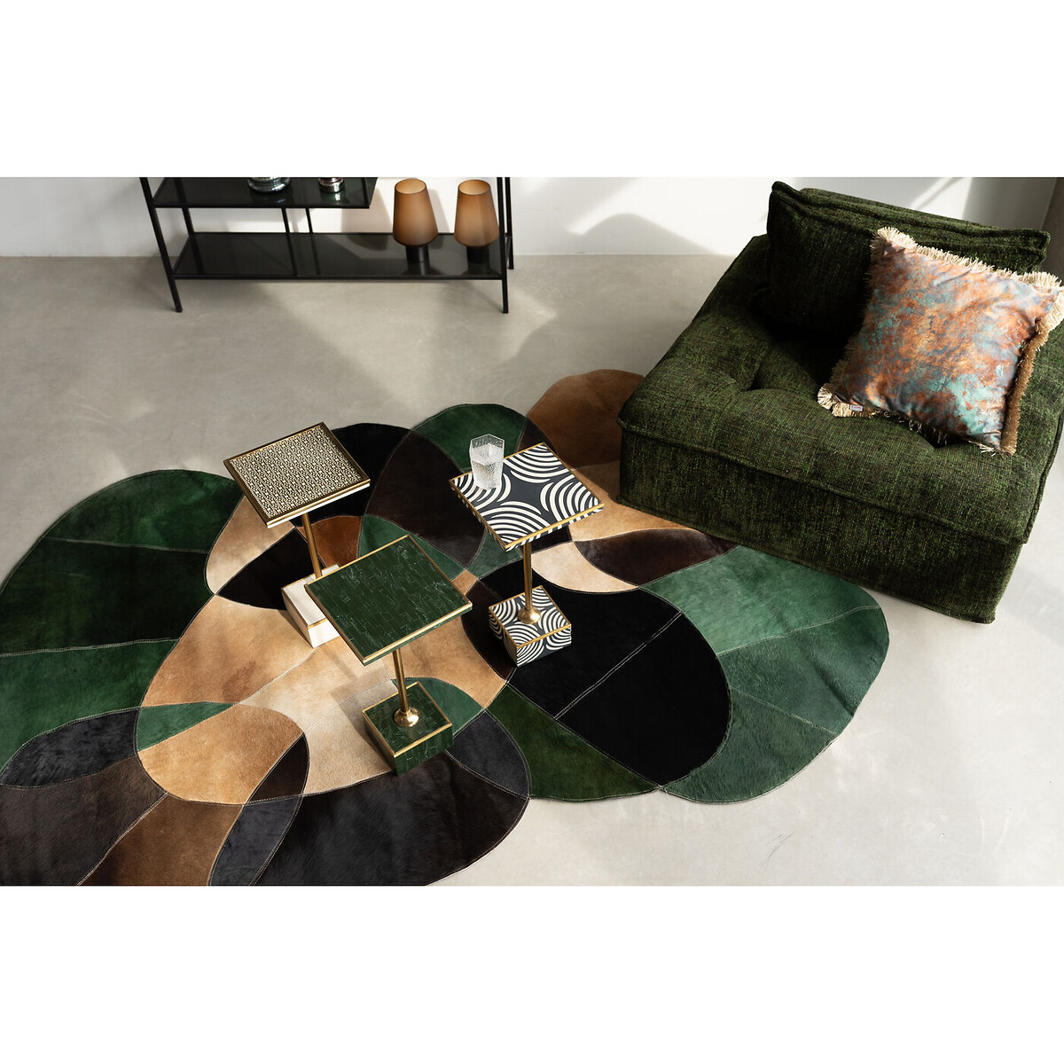 Table d appoint Zebra 25x25cm gris, KARE DESIGN