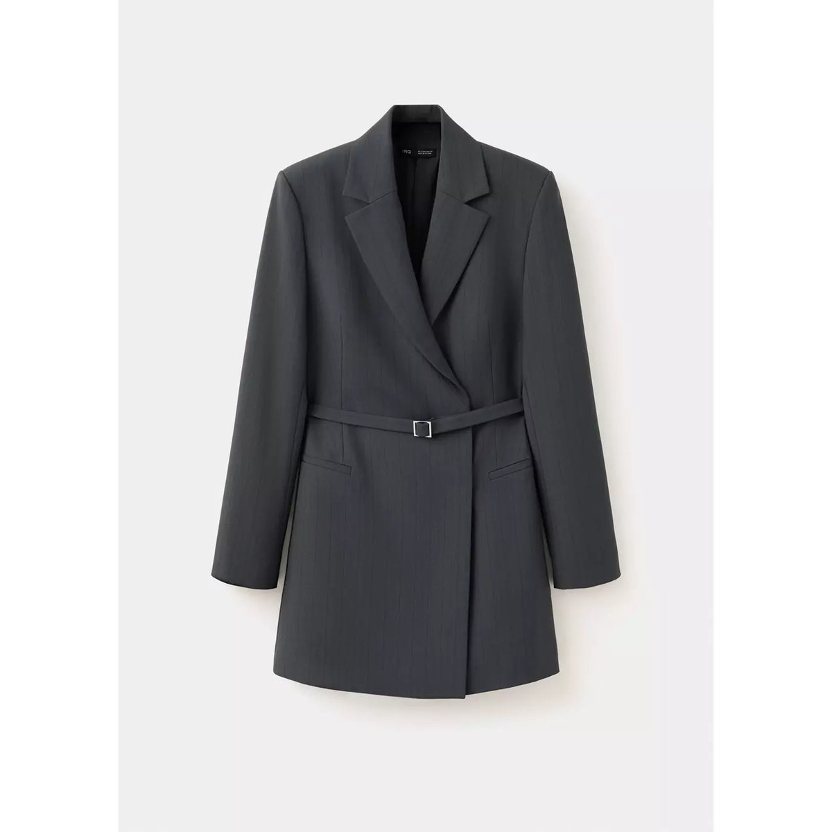 Robe blazer ceinture gris, MANGO