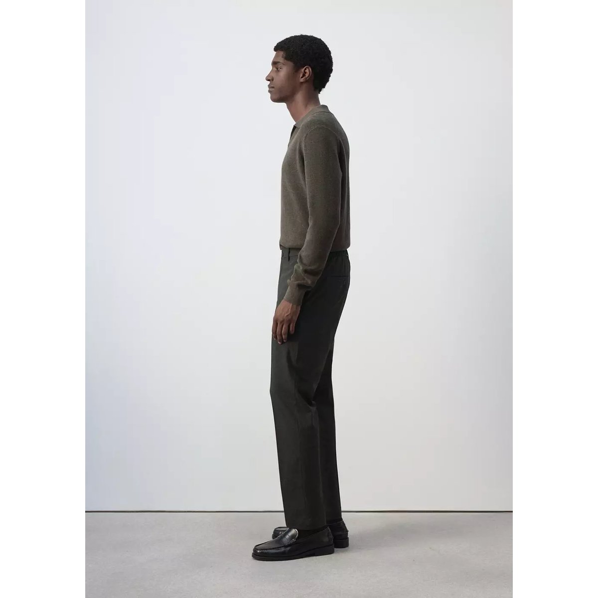 Pantalon Bologna cropped slim-fit kaki, MANGO MAN
