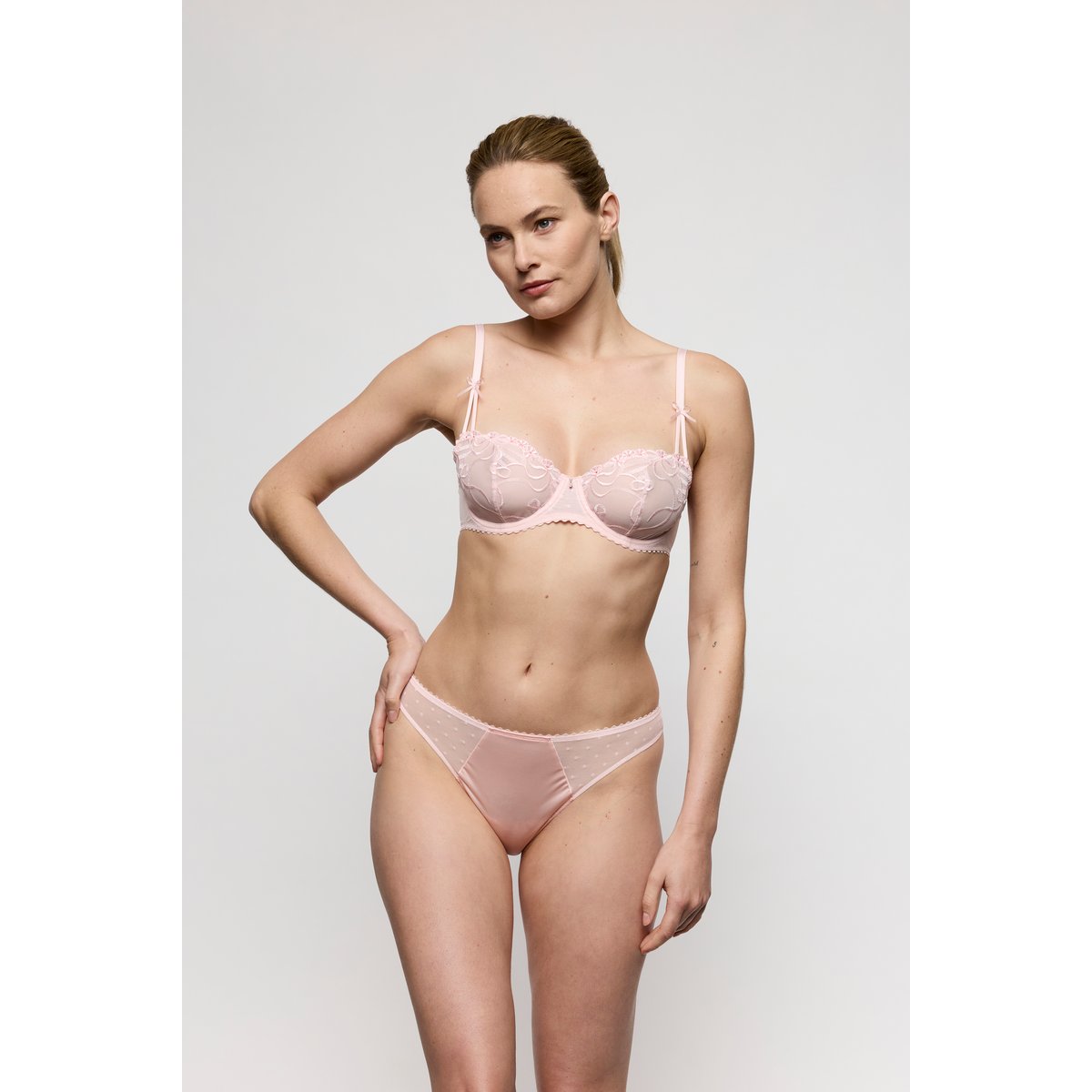 Soutien gorge balconnet couture verticale NOOVA rose - gardenia rose, MARIE JO