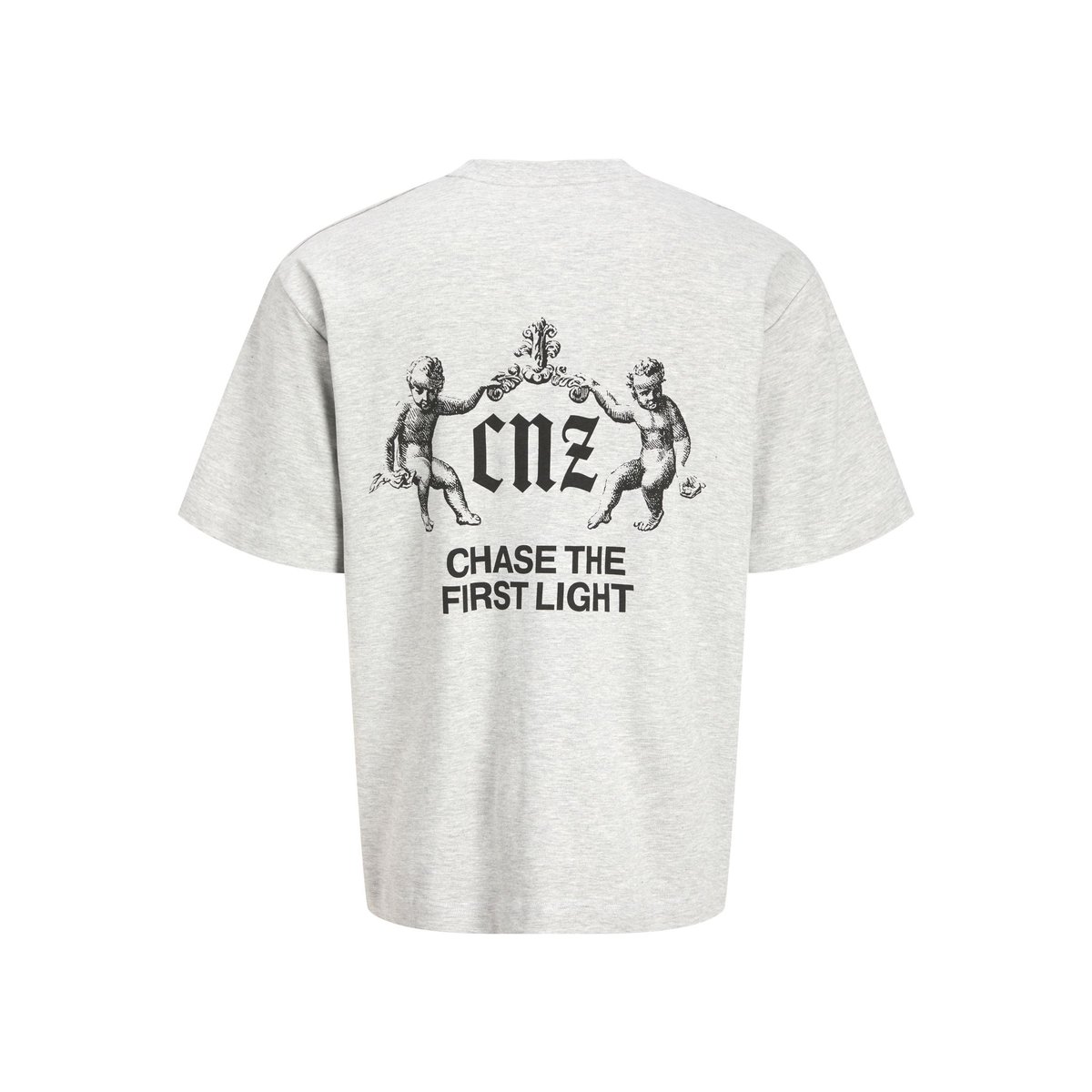 T-Shirt grise - light grey melange, JACK & JONES
