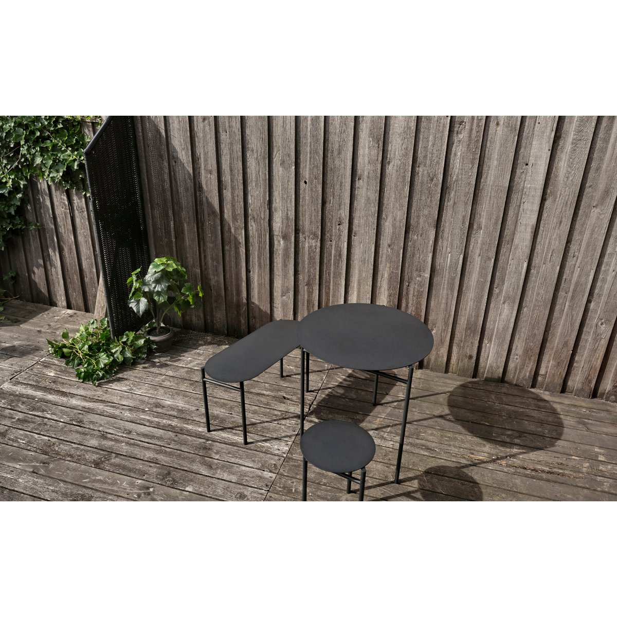 Tabouret pliable DISC noir, ZONE DENMARK