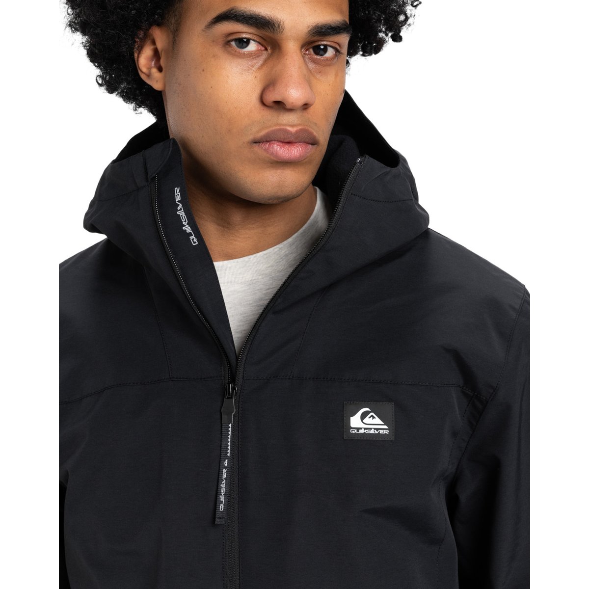 Veste imperméable à capuche OVERCAST 3K WARM noir black, QUIKSILVER
