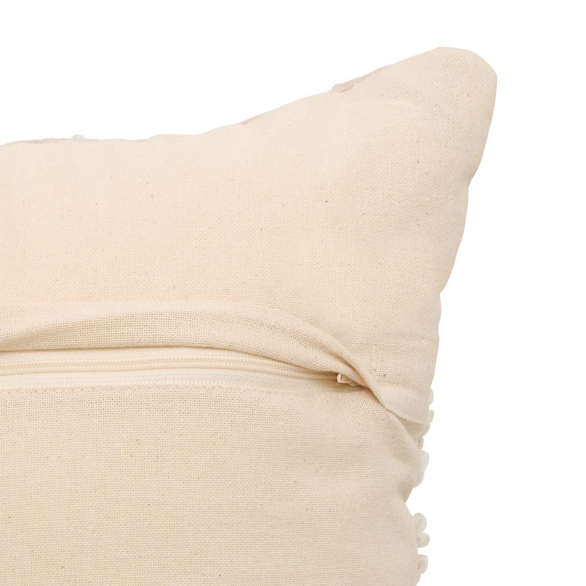 Coussin carré BERYL beige lin, ATMOSPHERA