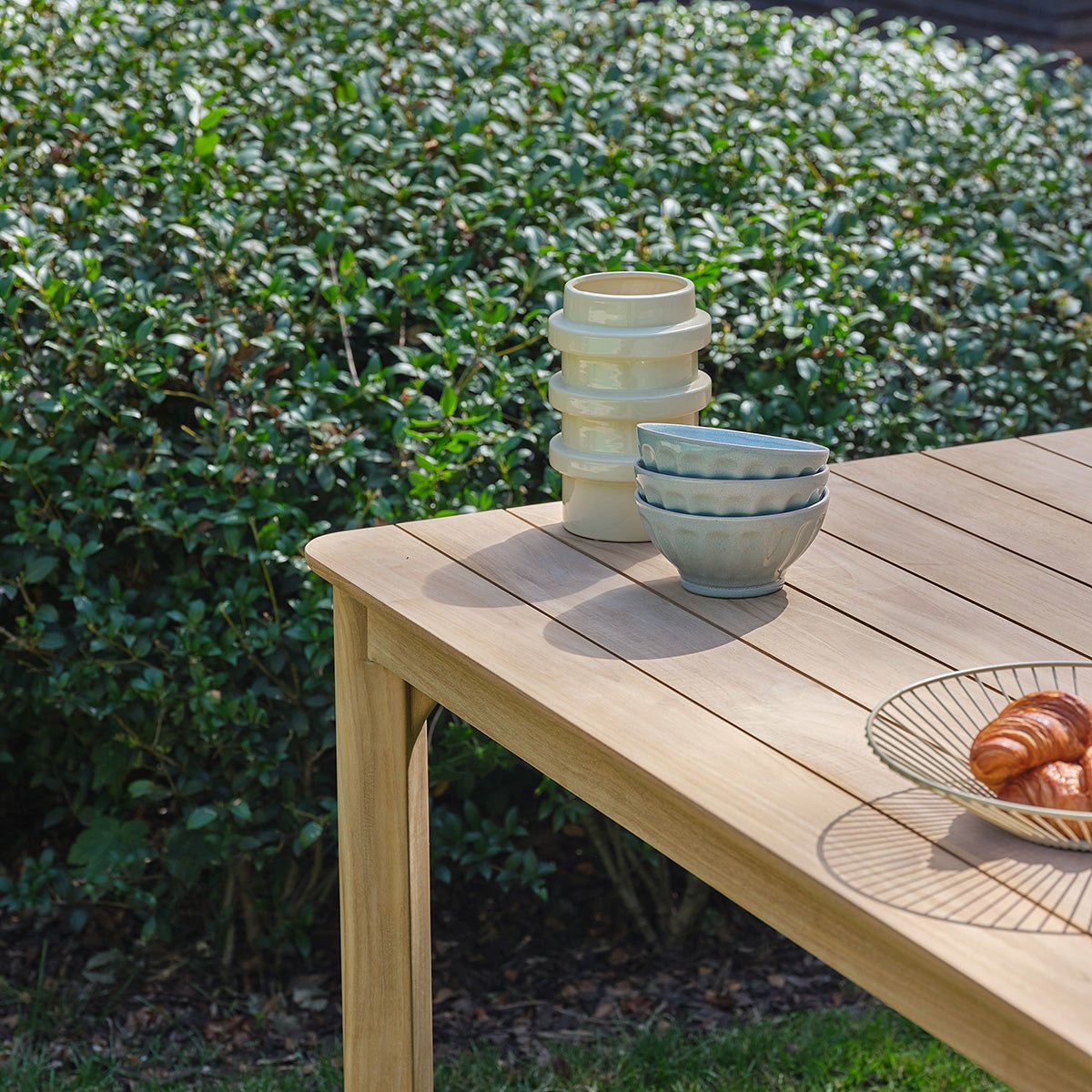 Table de jardin en teck 8 personnes PIANA naturel, BERAH GETAH