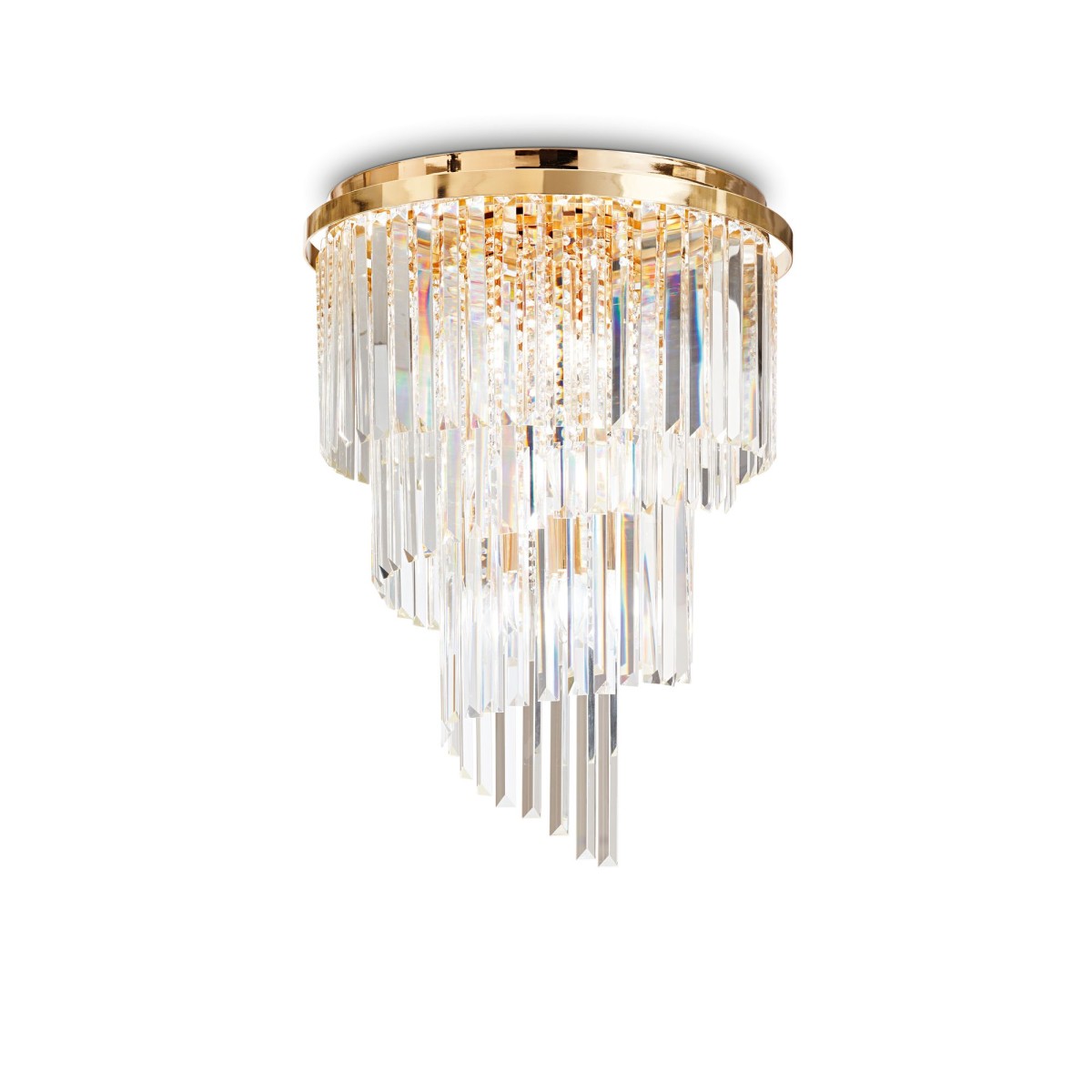 Plafonnier    CARLTON doré, IDEAL LUX
