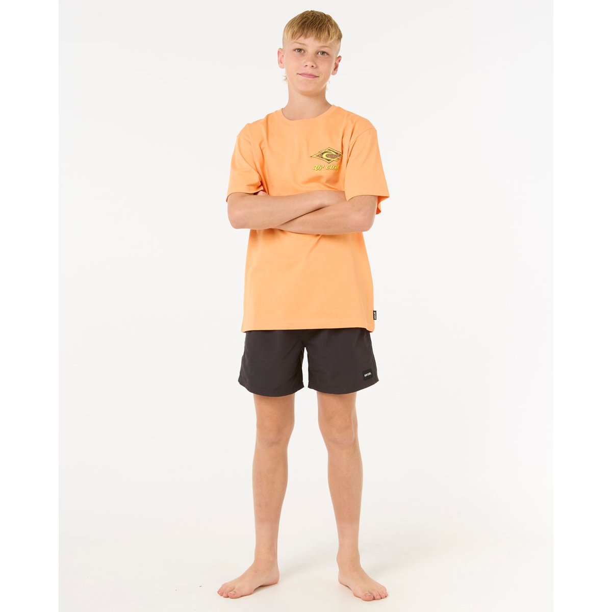 T-shirt RAW ENERGY DOLPHIN TEE - BOY zeste de mandarine, RIP CURL