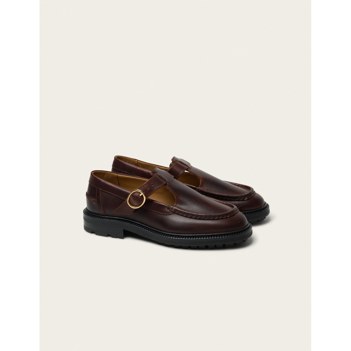 Derbies AYRO cuir pull-up marron, ODAJE
