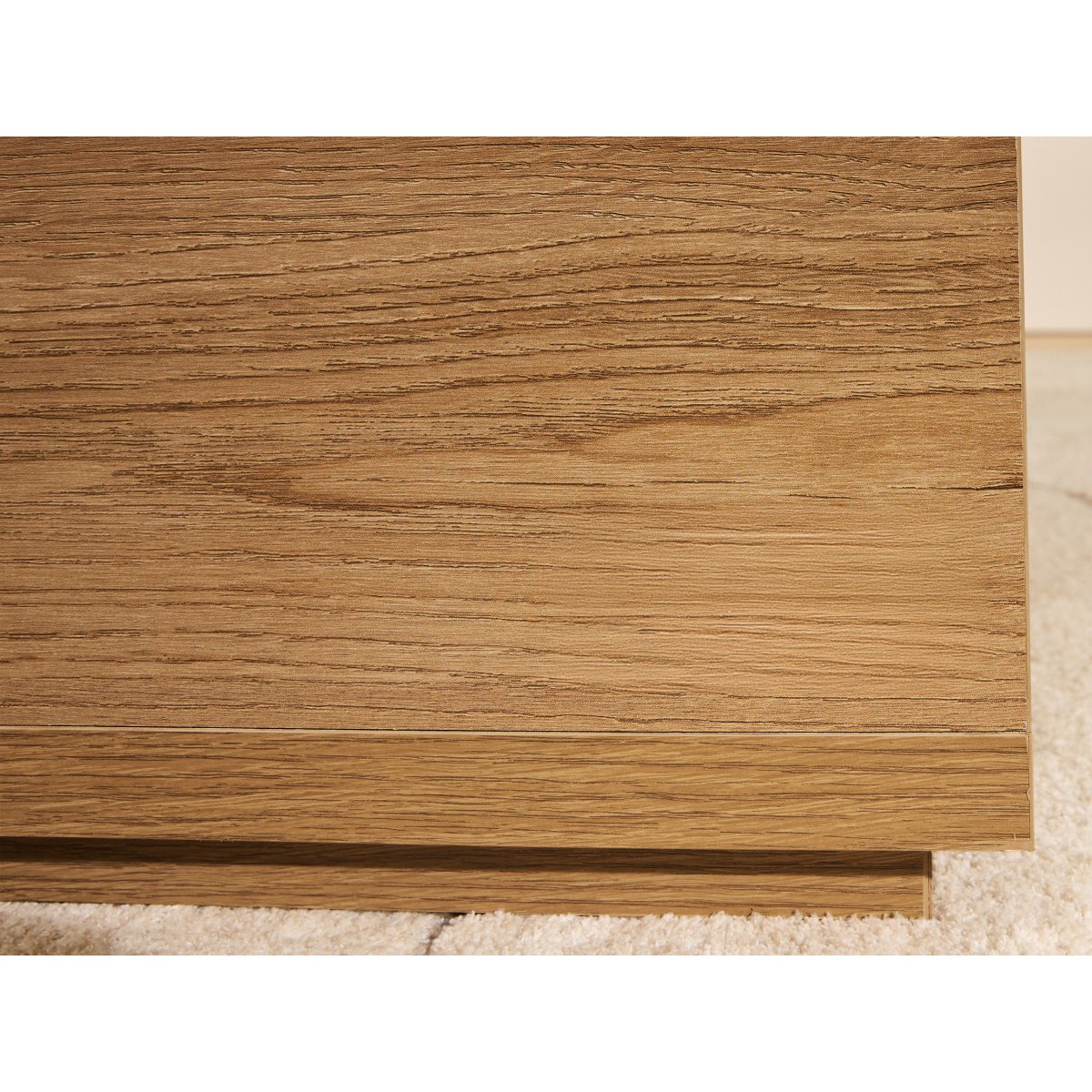 Table basse rectangulaire en panneaux de particules, FERRET marron foncé, BOBOCHIC