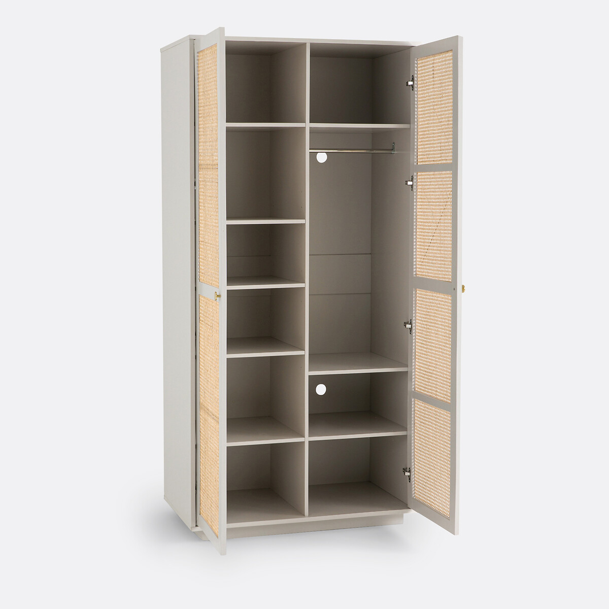Armoire 2 portes, Paola gris/naturel, LA REDOUTE INTERIEURS