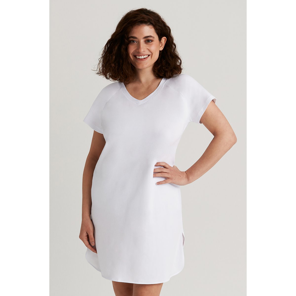 Chemise De Nuit ORGANIC COTTON blanc, MISS MARY OF SWEDEN