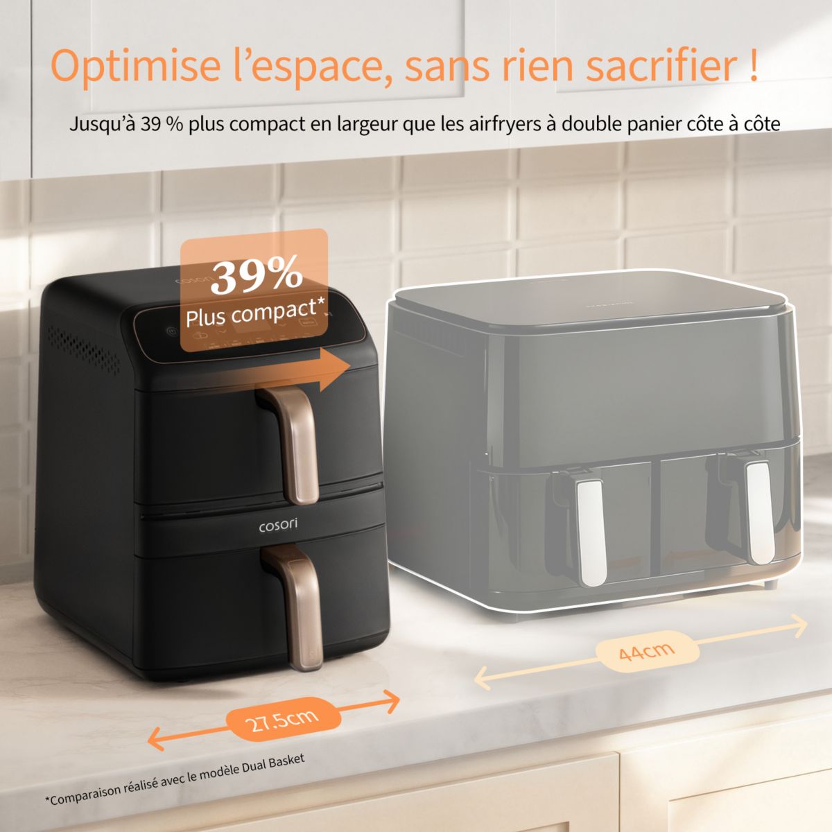 Friteuse sans huile Turbo Tower™ 8,6L couleur unique, COSORI