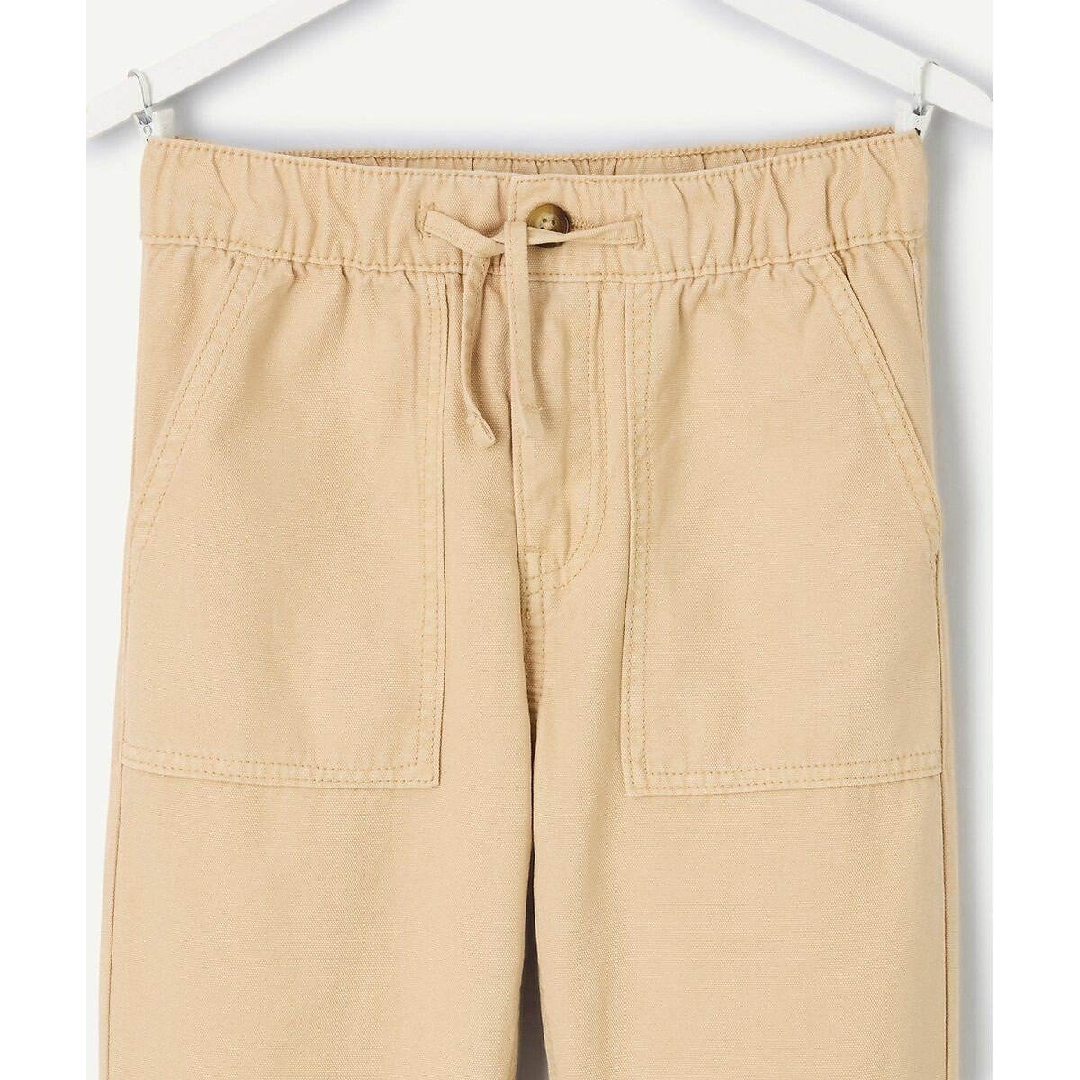 Pantalon en coton léger beige, TAPE A L'OEIL