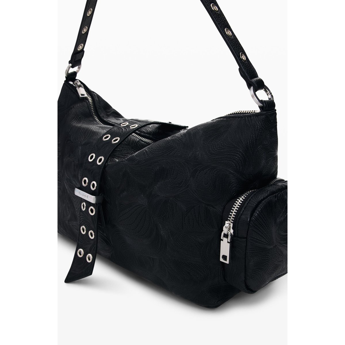 Sac moyen ajouré noir, DESIGUAL