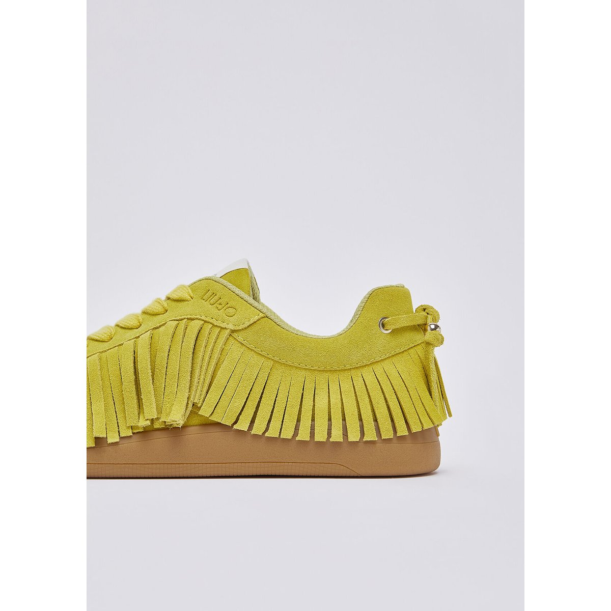 Baskets en daim à franges jaune, LIU JO