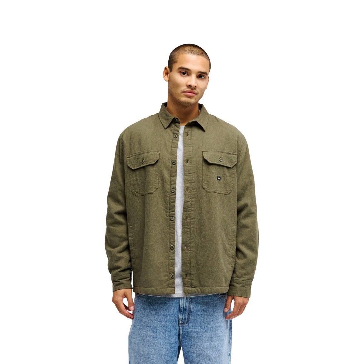 Surchemise manches longues VENTURE SOLID vert grape leaf, QUIKSILVER
