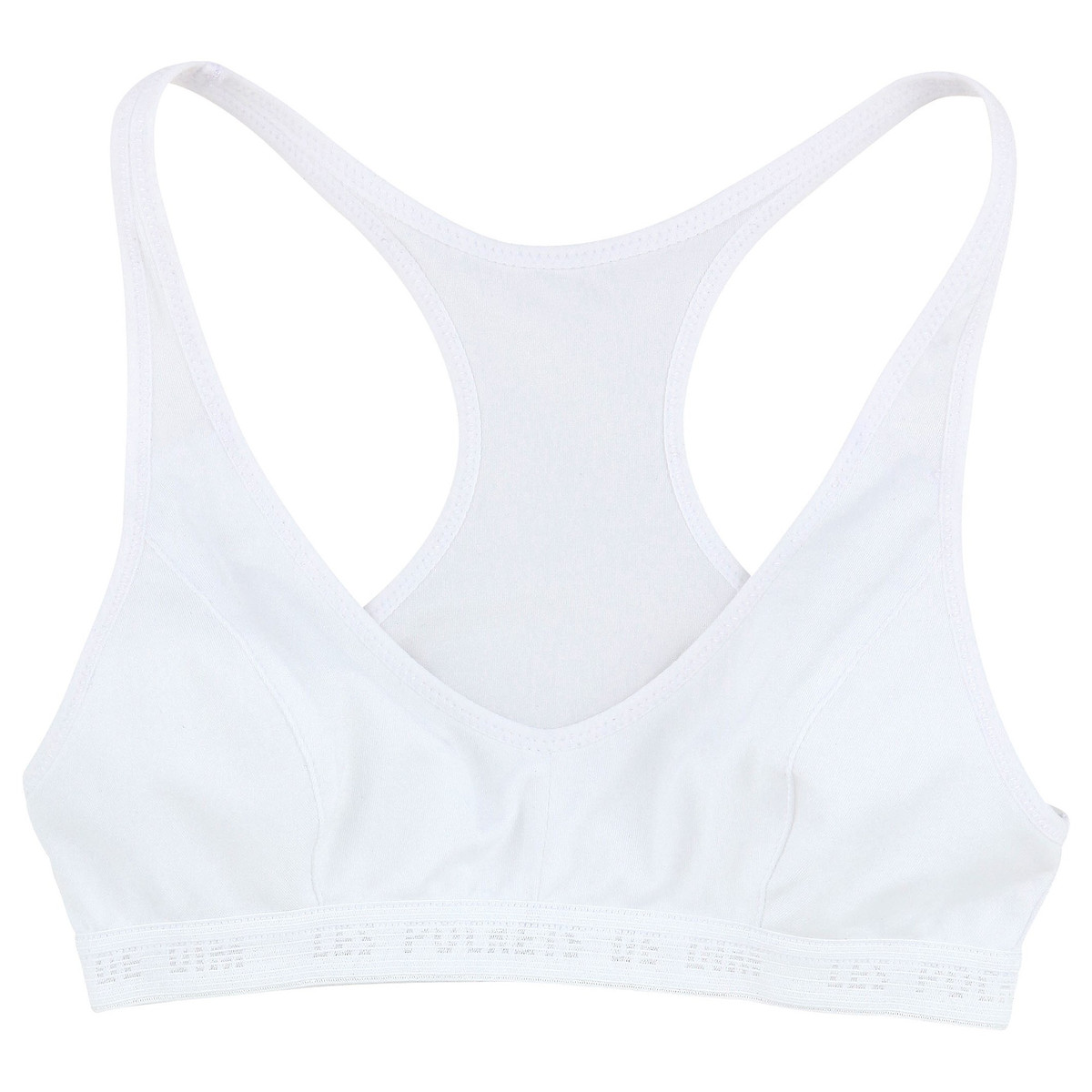 Brassière sportivo microfibra 10-16 anni bianco, DIM