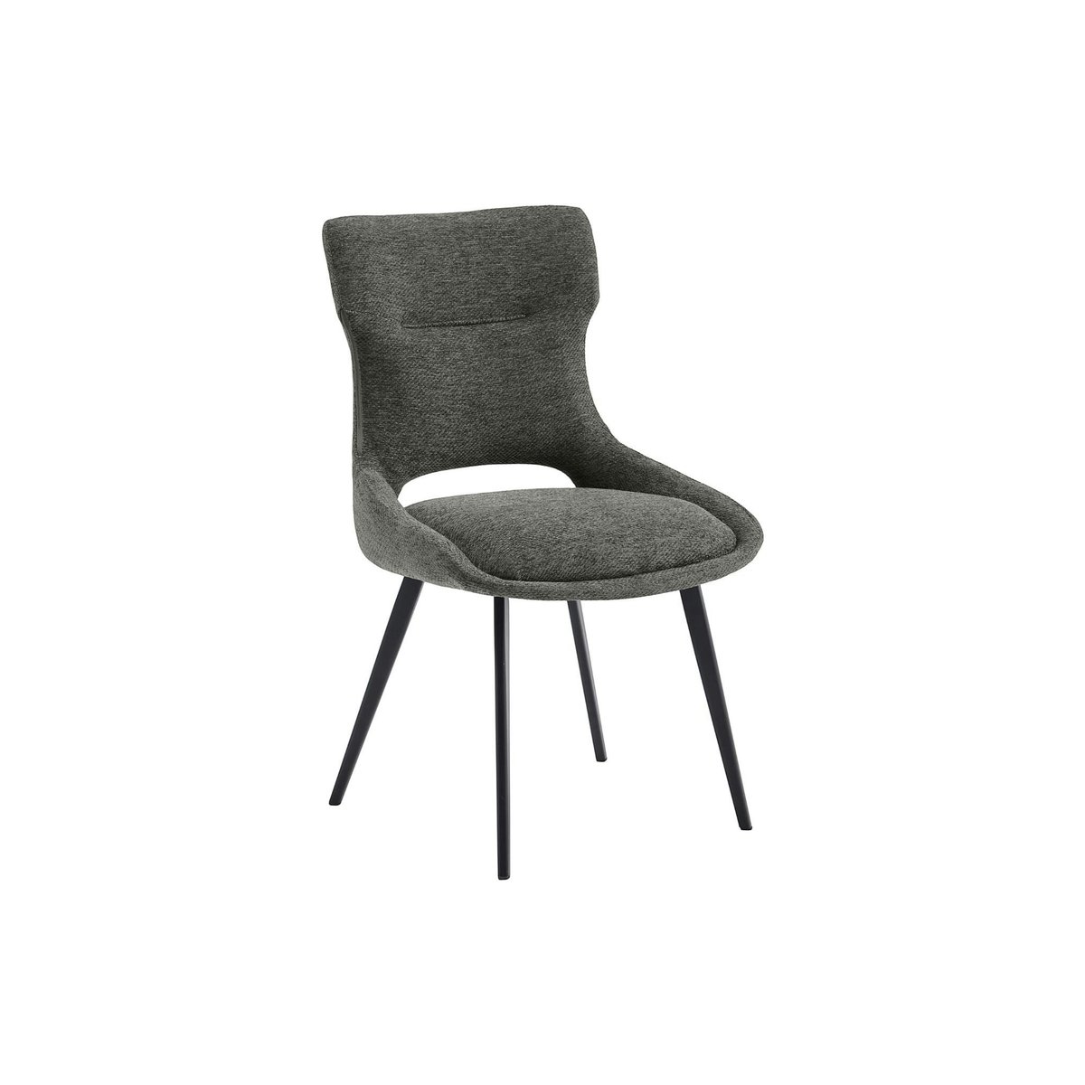 Chaise de salle à manger en tissu (lot de 2) LUGANO gris, PIER IMPORT