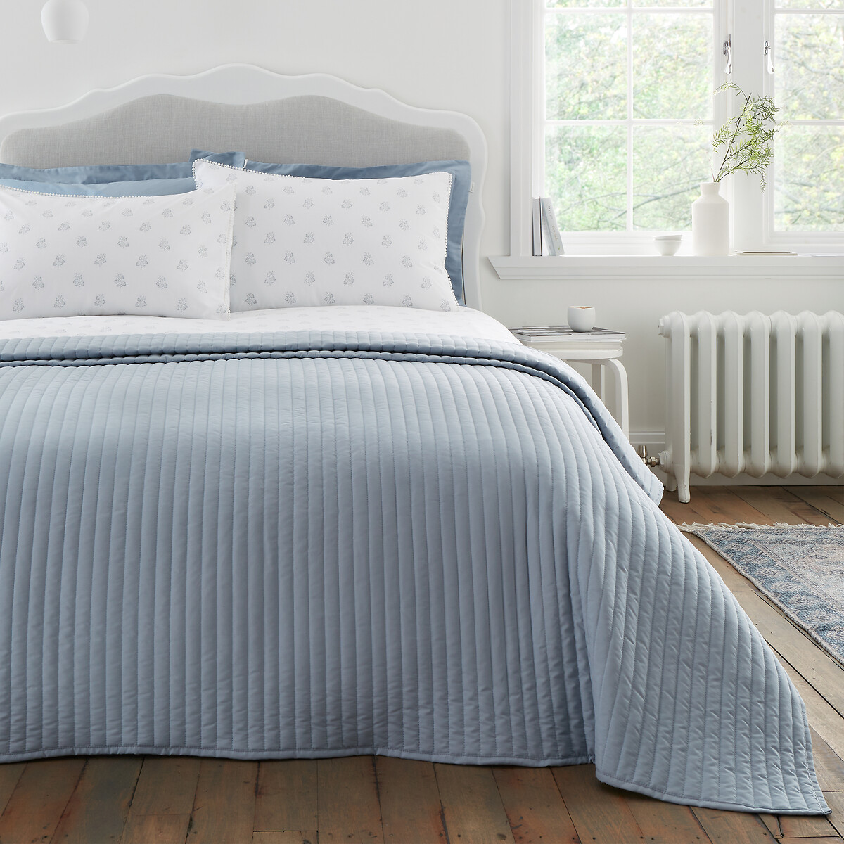 Quilted Lines Bedspread blue, BIANCA FINE LINENS