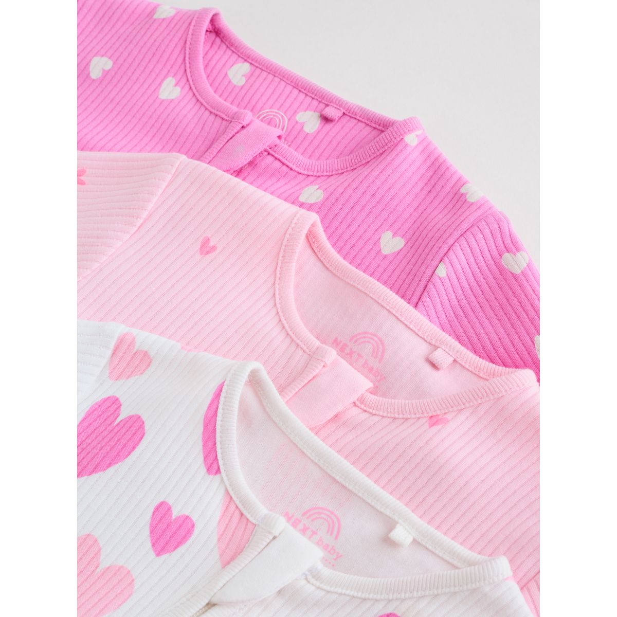 Dors-bien à zip double sens bébé, lot de 3 rose, NEXT