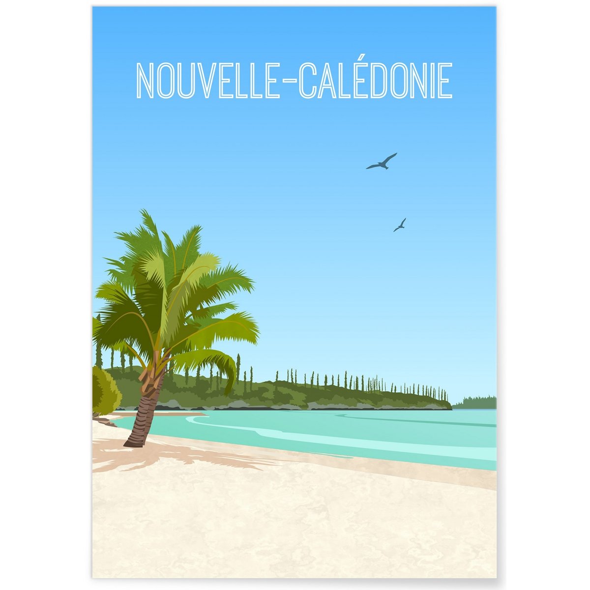 Affiche Nouvelle-Calédonie blanc, L'AFFICHERIE