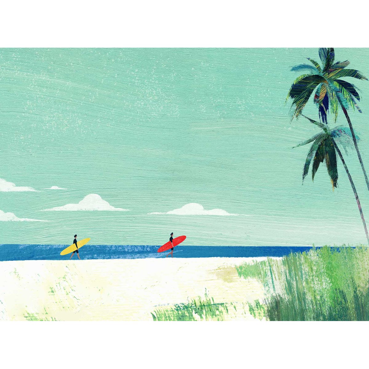 Papier peint retour de surf intissé, HEXOA