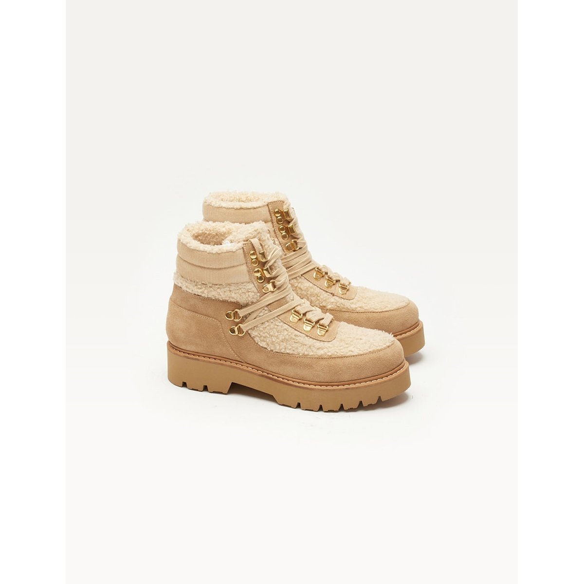 Bottines à lacets TALIE beige, ODAJE