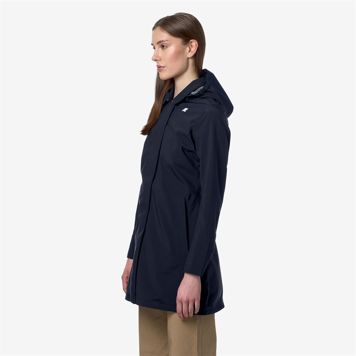 Trench ajusté doublé, MATHY BONDED JERSEY marine, K-WAY