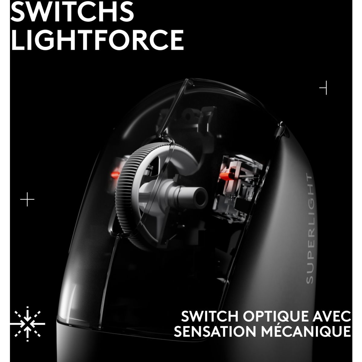 Souris Gamer Sans Fil Pro X Superlight 2 SE rouge couleur unique, LOGITECH