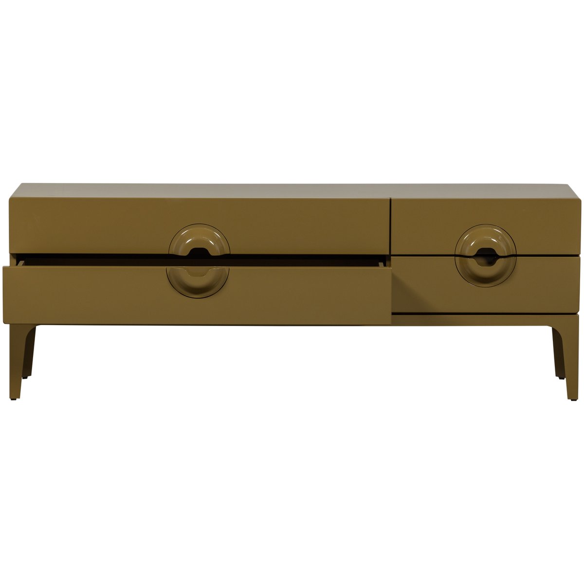 Meuble tv en bois d'eucalyptus MERGE jaune miel, WOOOD
