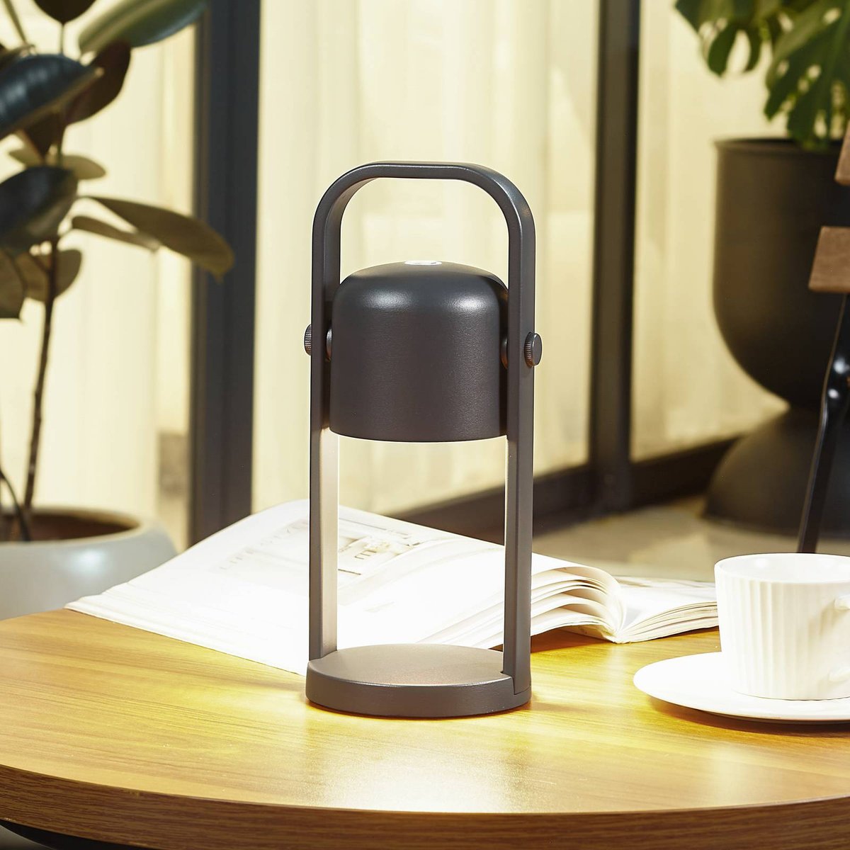 Luminaire de terrasse en aluminium moderneLED noir, LINDBY