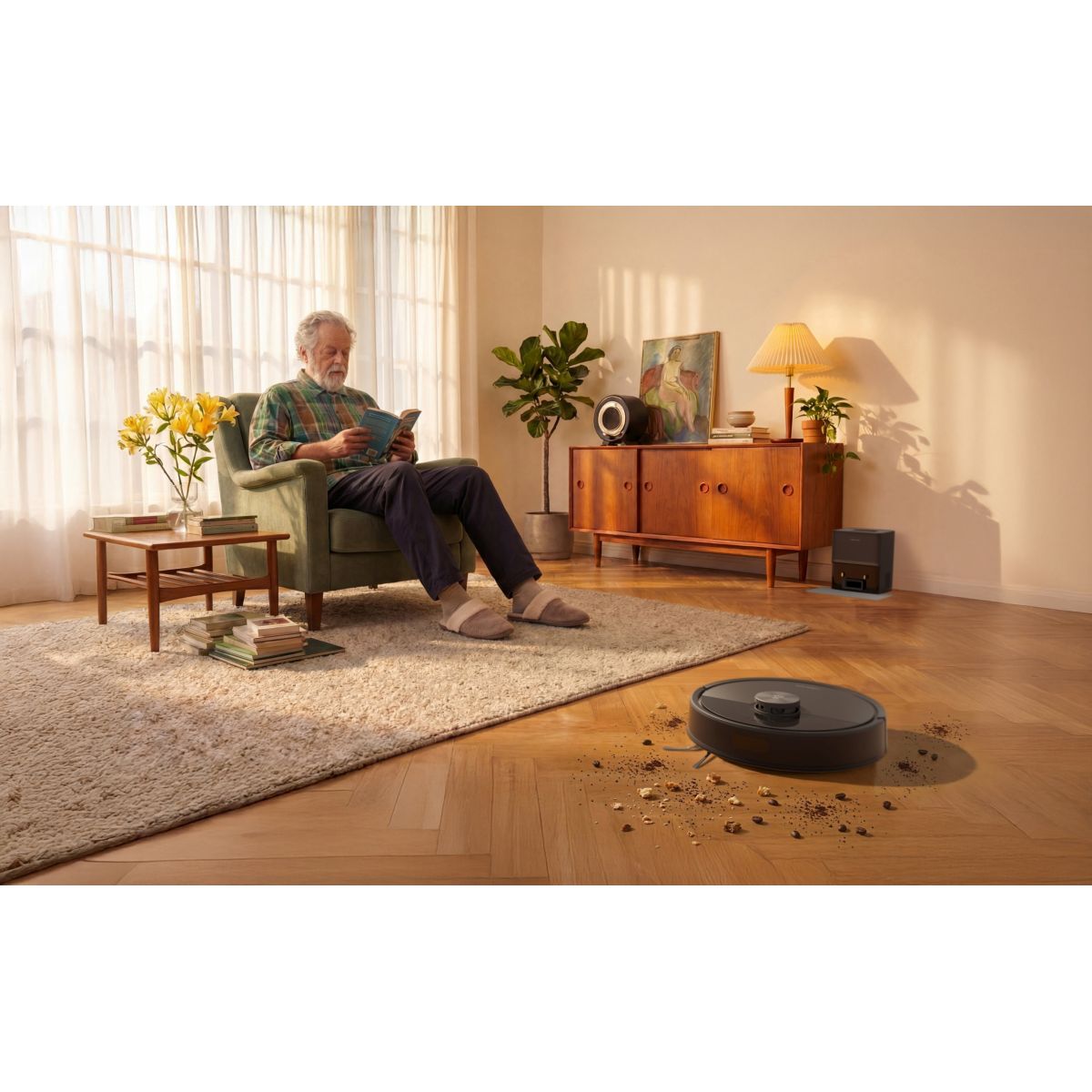 Robot Aspirateur Laveur Q7 Pro Max+ Black couleur unique, ROBOROCK