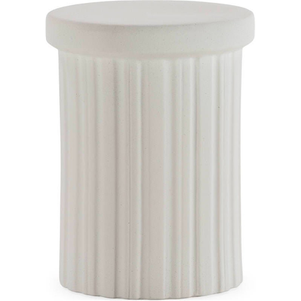 Tabouret en céramique cannelée blanc, RECOLLECTION
