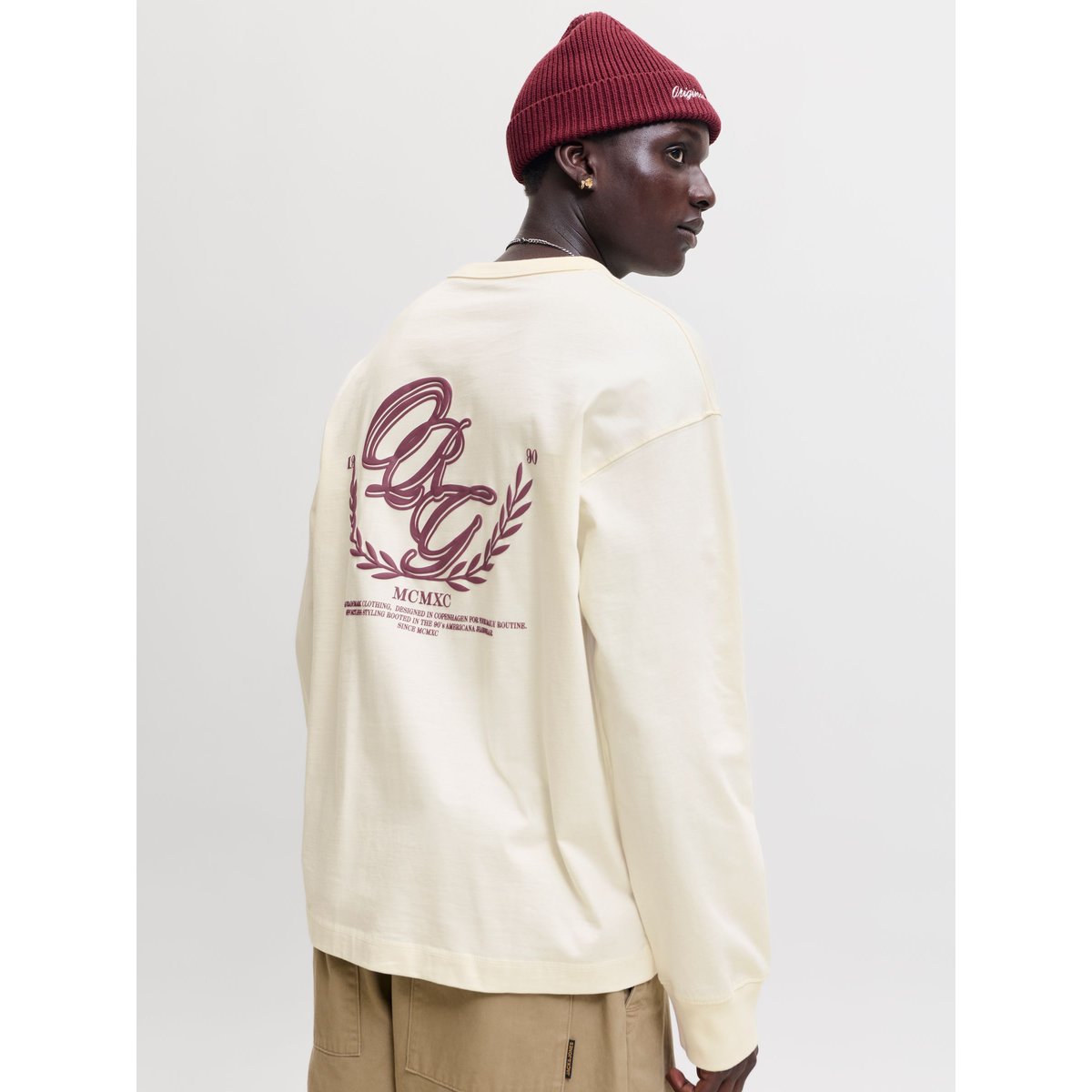 T-Shirt À Manches Longues antique white, JACK & JONES