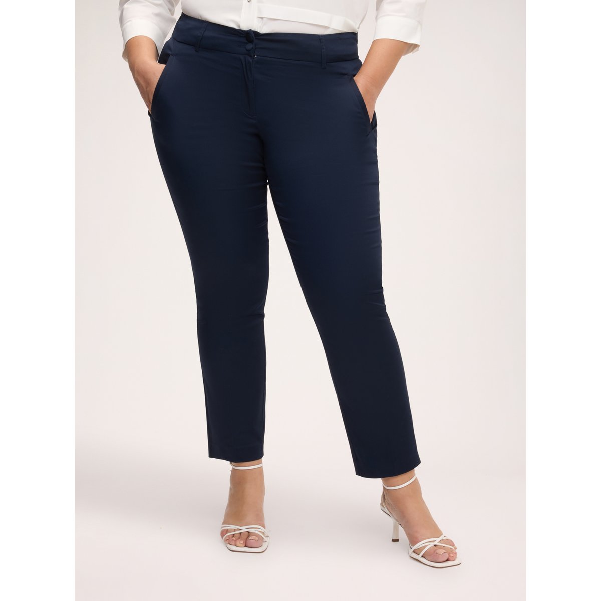 Pantalon New York stretch bleu, FIORELLA RUBINO
