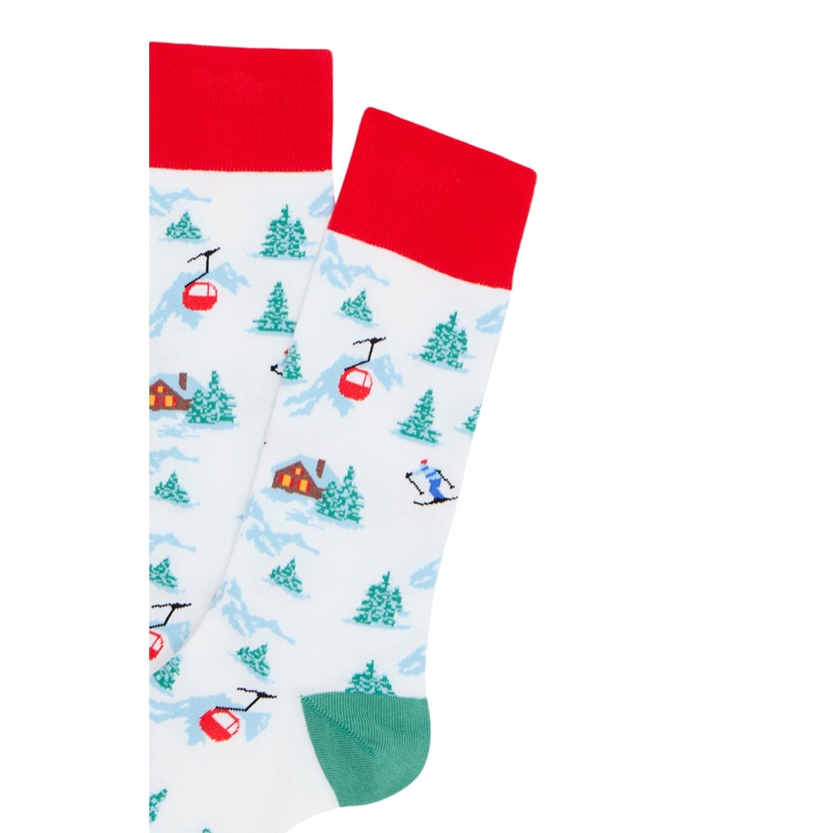 Chaussettes en coton imprimé Noël en altitude Neige neige, ARTHUR
