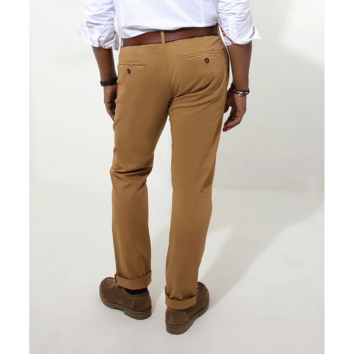 Pantalon Chino À Jambe Droite tabac, JOE BROWNS