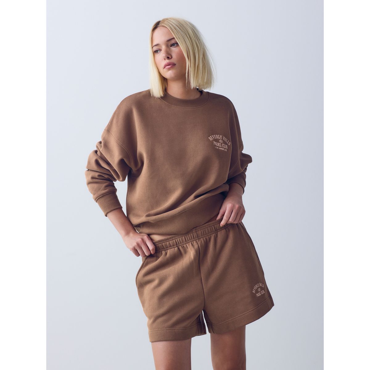 Sweat-shirt à motif paddle et short, lot de 2 rouge bordeaux, NEXT