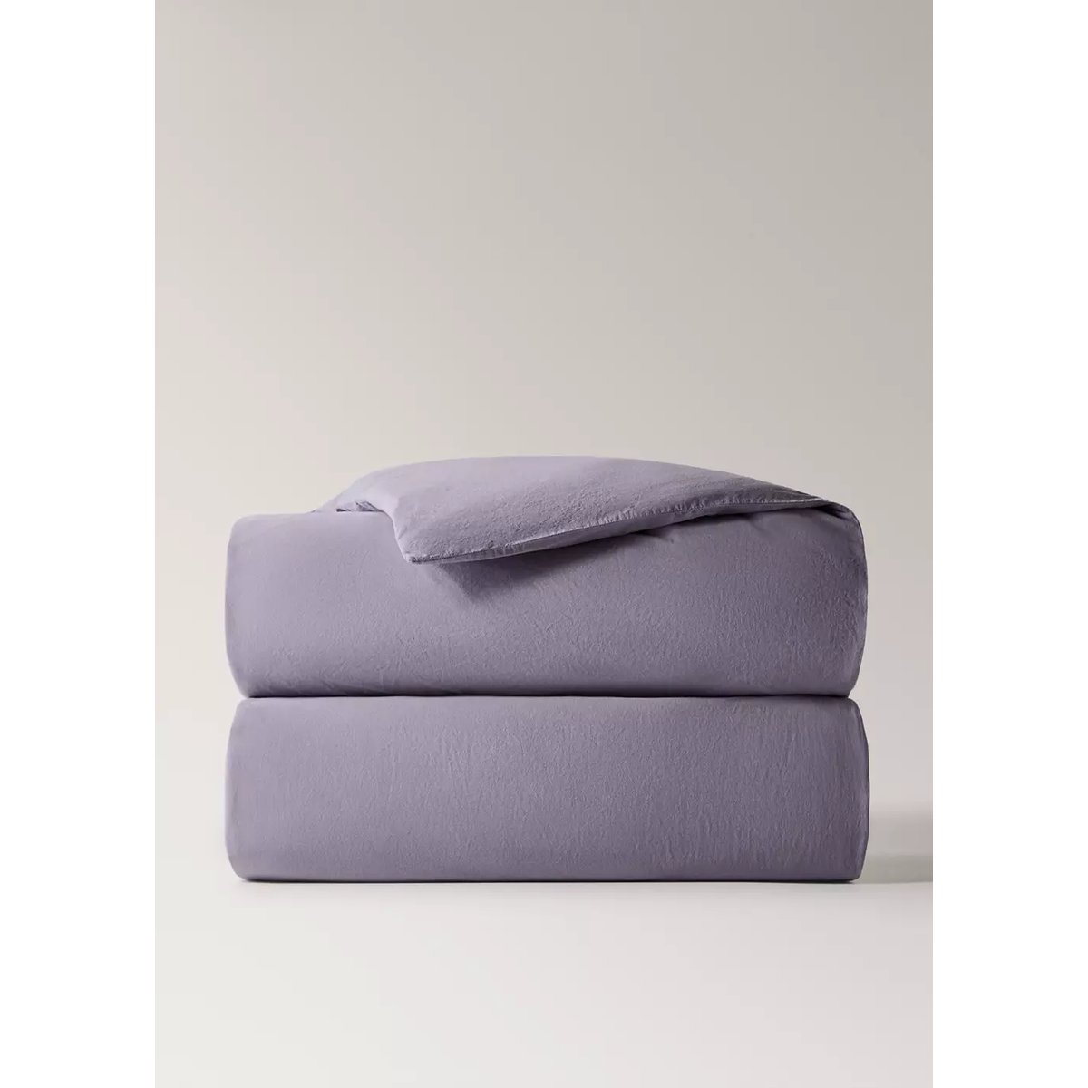 Housse de couette coton garment-dyed Lit 90 cm violet clair/pastel, MANGO HOME